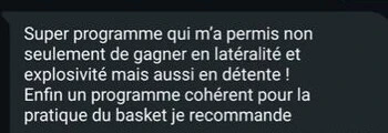 Capture du message de Hugo