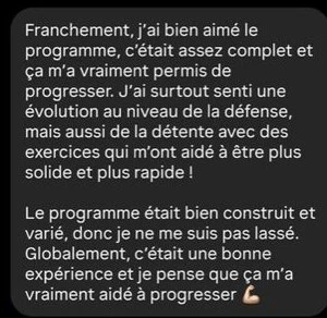 Capture du message de Mathis